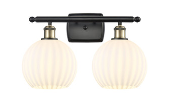 Ballston Two Light Bath Vanity in Black Antique Brass (405|516-2W-BAB-G1217-8WV)