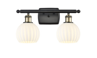 Ballston Two Light Bath Vanity in Black Antique Brass (405|516-2W-BAB-G1217-6WV)