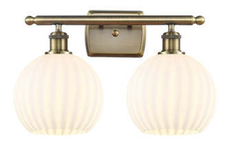 Ballston Two Light Bath Vanity in Antique Brass (405|516-2W-AB-G1217-8WV)