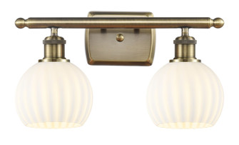 Ballston Two Light Bath Vanity in Antique Brass (405|516-2W-AB-G1217-6WV)