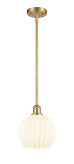 Ballston One Light Mini Pendant in Satin Gold (405|516-1S-SG-G1217-8WV)