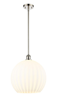 Ballston LED Pendant in Polished Nickel (405|516-1S-PN-G1217-14WV)