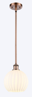 Ballston One Light Mini Pendant in Antique Copper (405|516-1S-AC-G1217-8WV)
