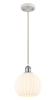 Ballston LED Mini Pendant in White Polished Chrome (405|516-1P-WPC-G1217-8WV)