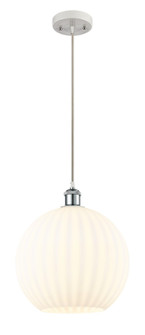 Ballston LED Mini Pendant in White Polished Chrome (405|516-1P-WPC-G1217-12WV)