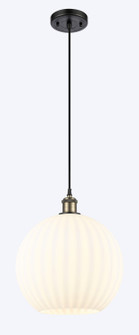 Ballston One Light Mini Pendant in Black Antique Brass (405|516-1P-BAB-G1217-12WV)