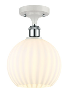 Ballston LED Semi-Flush Mount in White Polished Chrome (405|516-1C-WPC-G1217-8WV)