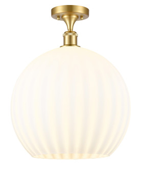 Ballston LED Semi-Flush Mount in Satin Gold (405|516-1C-SG-G1217-14WV)