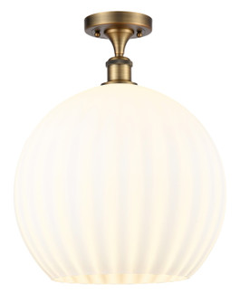 Ballston One Light Semi-Flush Mount in Brushed Brass (405|516-1C-BB-G1217-14WV)