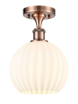 Ballston One Light Semi-Flush Mount in Antique Copper (405|516-1C-AC-G1217-8WV)