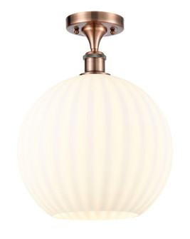 Ballston One Light Semi-Flush Mount in Antique Copper (405|516-1C-AC-G1217-12WV)