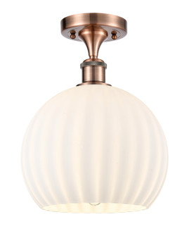 Ballston One Light Semi-Flush Mount in Antique Copper (405|516-1C-AC-G1217-10WV)