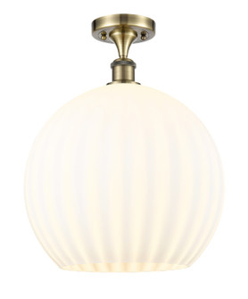 Ballston One Light Semi-Flush Mount in Antique Brass (405|516-1C-AB-G1217-14WV)