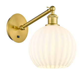 Ballston One Light Wall Sconce in Satin Gold (405|317-1W-SG-G1217-8WV)