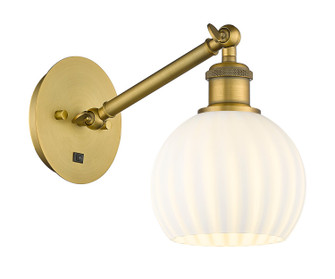Ballston One Light Wall Sconce in Brushed Brass (405|317-1W-BB-G1217-6WV)