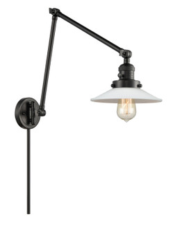 Franklin Restoration One Light Swing Arm in Matte Black (405|238-BK-G1)