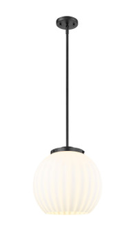 Essex One Light Pendant in Matte Black (405|221-1S-BK-G1217-14WV)