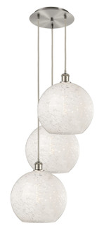 Ballston Three Light Pendant in Brushed Satin Nickel (405|113B-3P-SN-G1216-12WM)