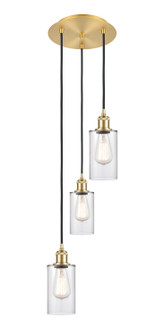 Ballston Three Light Pendant in Satin Gold (405|113B-3P-SG-G802)