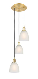 Ballston Three Light Pendant in Satin Gold (405|113B-3P-SG-G381)
