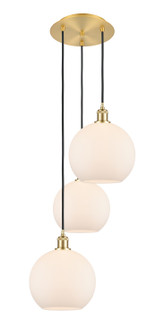 Ballston Three Light Pendant in Satin Gold (405|113B-3P-SG-G121-10)