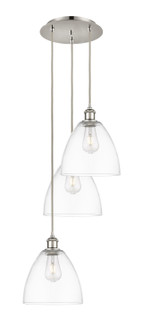 Ballston Three Light Pendant in Polished Nickel (405|113B-3P-PN-GBD-92)