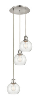 Ballston Three Light Pendant in Polished Nickel (405|113B-3P-PN-G124-6)