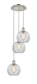 Ballston Three Light Pendant in Polished Nickel (405|113B-3P-PN-G122-8)
