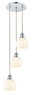 Ballston Three Light Pendant in Polished Chrome (405|113B-3P-PC-G1217-6WV)