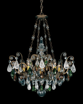 Renaissance Rock Crystal Eight Light Pendant in Antique Pewter (53|3587-47AD)