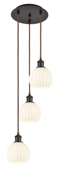 Ballston Three Light Pendant in Oil Rubbed Bronze (405|113B-3P-OB-G1217-6WV)