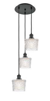 Ballston Three Light Pendant in Matte Black (405|113B-3P-BK-G402)