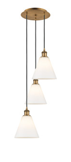 Ballston Three Light Pendant in Brushed Brass (405|113B-3P-BB-GBC-81)