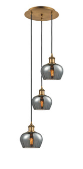 Ballston Three Light Pendant in Brushed Brass (405|113B-3P-BB-G93)
