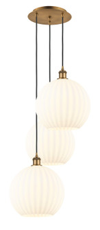 Ballston LED Pendant in Brushed Brass (405|113B-3P-BB-G1217-12WV)