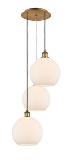 Ballston Three Light Pendant in Brushed Brass (405|113B-3P-BB-G121-10)