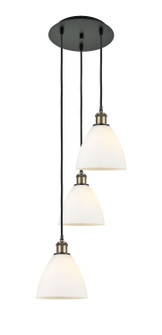Ballston Three Light Pendant in Black Antique Brass (405|113B-3P-BAB-GBD-751)