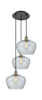 Ballston Three Light Pendant in Black Antique Brass (405|113B-3P-BAB-G92-L)