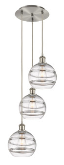 Ballston Three Light Pendant in Black Antique Brass (405|113B-3P-BAB-G556-8CL)