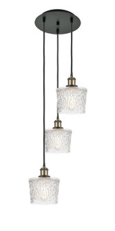 Ballston Three Light Pendant in Black Antique Brass (405|113B-3P-BAB-G402)