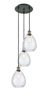 Ballston Three Light Pendant in Black Antique Brass (405|113B-3P-BAB-G372)