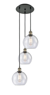 Ballston Three Light Pendant in Black Antique Brass (405|113B-3P-BAB-G124-8)