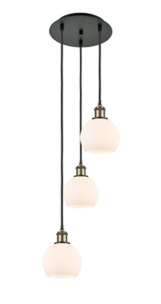 Ballston Three Light Pendant in Black Antique Brass (405|113B-3P-BAB-G121-6)