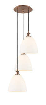 Ballston Three Light Pendant in Antique Copper (405|113B-3P-AC-GBD-91)