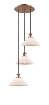 Ballston LED Pendant in Antique Copper (405|113B-3P-AC-G131)