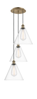 Ballston Three Light Pendant in Antique Brass (405|113B-3P-AB-GBC-122)