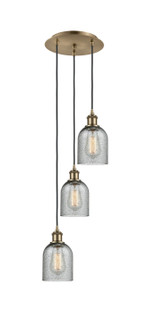 Ballston Three Light Pendant in Antique Brass (405|113B-3P-AB-G257)