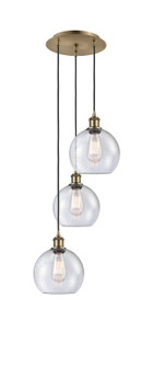 Ballston Three Light Pendant in Antique Brass (405|113B-3P-AB-G124-8)