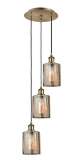 Ballston Three Light Pendant in Antique Brass (405|113B-3P-AB-G116)
