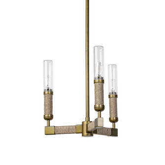 Carolina Three Light Chandelier in Brass Rod (515|2351-79)